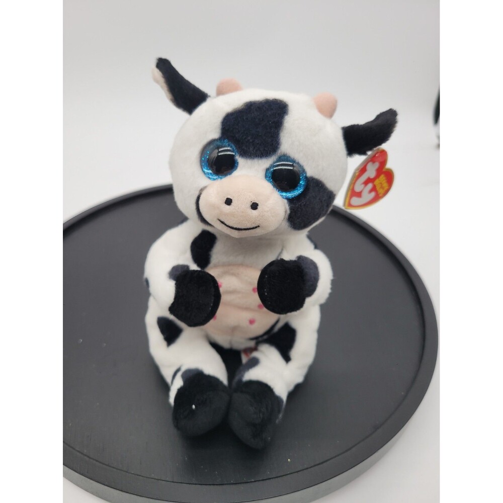 2023 Ty Beanie Baby Bellies HERDLY the Cow 6" NEW with Tags Plush Animal Toy